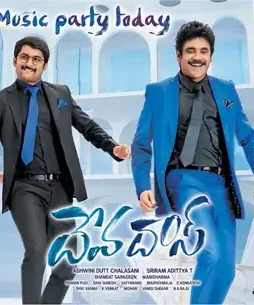 Rashmika mandanna nani nagarjuna aakanksha singh in devadas music party today poster - DesireMovies, DesireMovies2.My